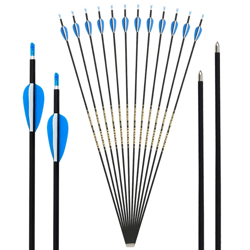 SPG 6mm Mixed Carbon Arrow 80cm | Spine 1000 Target Practice Arrow