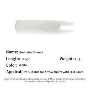 Light Gray SPG 6mm Arrow Nocks SPG