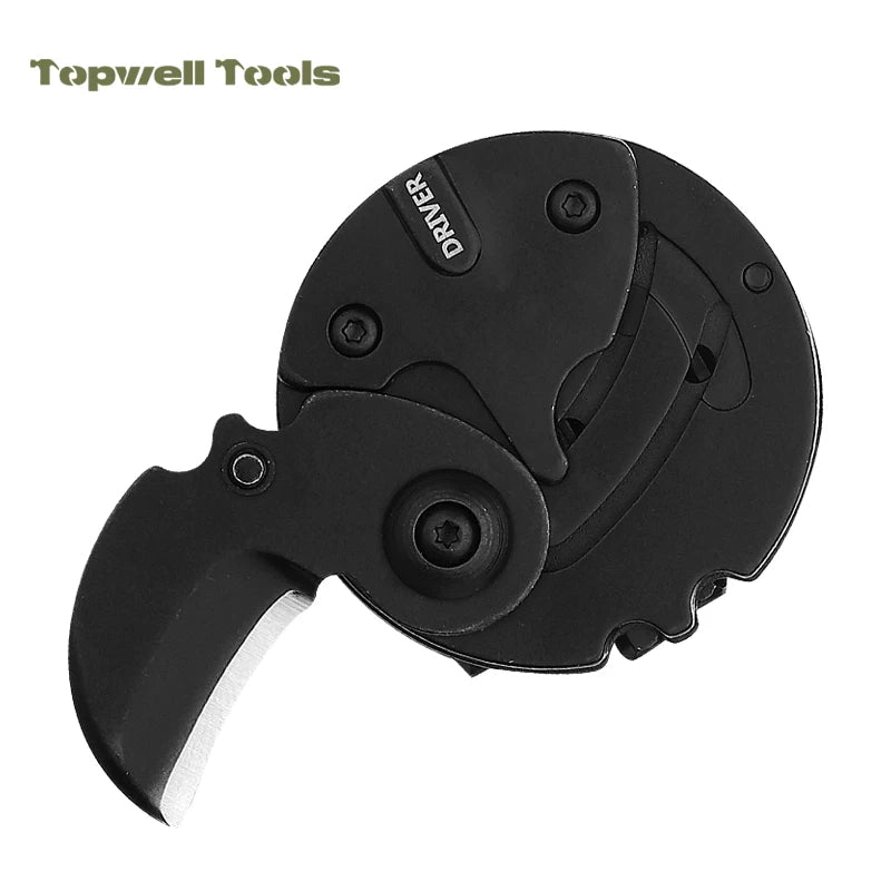 7-in-1 Stainless Steel Folding Pocket Multitool Keychain