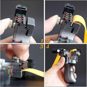 Dark Slate Gray Grey Resin Strong Fiber Slingshot With 250 Pieces Mud Balls SLINGSTER