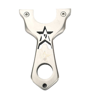 Beige 7 Star Stainless Steel Slingshot MARKSMAN