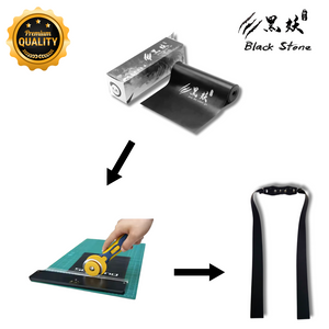 Tan Pack of 3 Slingshot Replacement Flat Bands | 17cm, 20cm & 24cm | 0.75mm | Yellow, Black & White | Natural Latex Sling Tool Catapult Accessories INDIAN SLINGSHOT