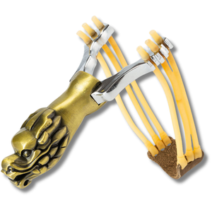 Tan Golden Serpent Alloy Slingshot MARKSMAN