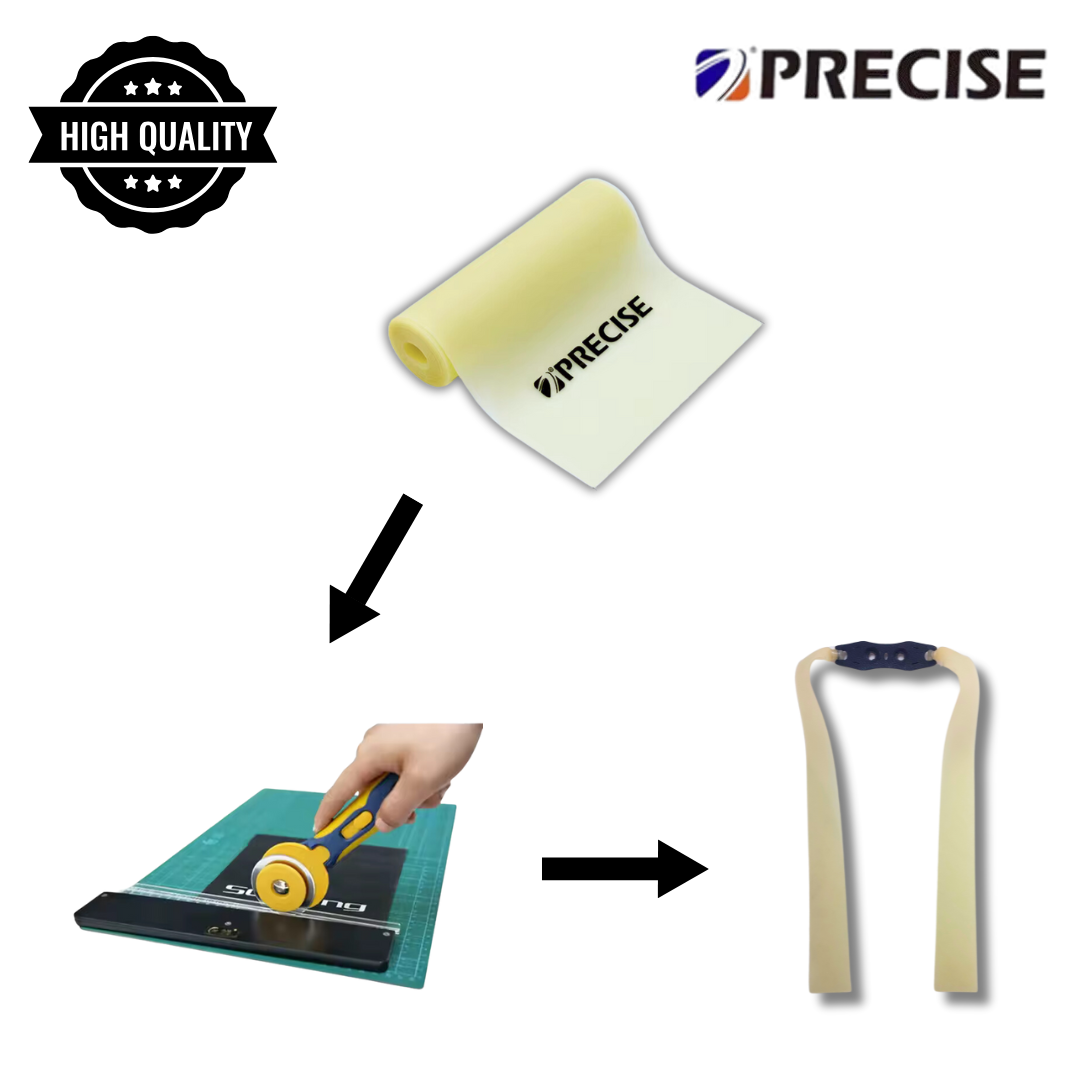 Dark Slate Gray Pack of 3 Slingshot Replacement Flat Bands | 17cm, 20cm & 24cm | 0.60mm, 0.70mm & 0.80mm | White & Yellow | Natural Latex Slingshot Catapult Accessories INDIAN SLINGSHOT