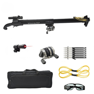 White Smoke ShoreMaster Long-Range Fishing Slingshot Rifle with Reel Kit & Laser Guidance INDIAN SLINGSHOT