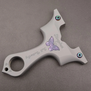 Slate Gray FullButterfly Resin Slingshot INDIAN SLINGSHOT