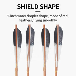 White Smoke SPG 83cm Carbon Arrows | 400–600 Spine Turkey Feather Target Arrows SPG