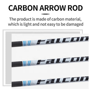 Dark Slate Gray SPG 85cm Carbon Arrows | 400–600 Spine Turkey Feather Target Arrows SPG