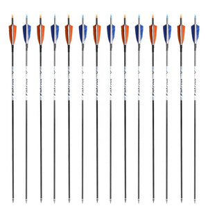 Light Gray SPG 85cm Carbon Arrows | 400–600 Spine Turkey Feather Target Arrows SPG