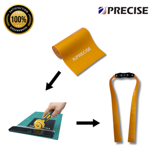 Dark Slate Gray Pack of 3 Slingshot Replacement Flat Bands | 17cm, 20cm & 24cm | 0.75mm & 1mm | Black, Yellow & Gold | Natural Latex Slingshot Catapult Accessories INDIAN SLINGSHOT