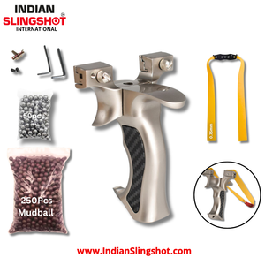Rosy Brown Professional Olympic Alloy Slingshot For Outdoor Target Shooting INDIAN SLINGSHOT