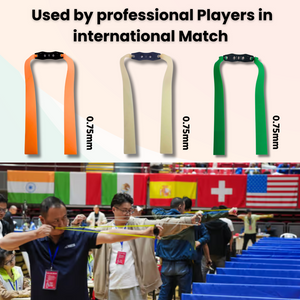 Dark Slate Gray 3-Pieces Flag Rubber Slingshot Replacement Bands | 17cm, 20cm & 24cm | 0.75mm Flat Latex Bands in Orange, White & Green | Sling Tool Accessories INDIAN SLINGSHOT