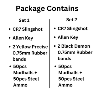 Gray CR7 Premium 304 Stainless Steel Slingshot MARKSMAN