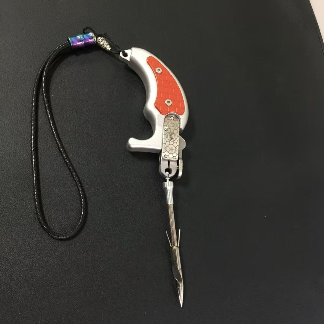 Dark Slate Gray Stainless Steel Magnetic Release Device for Fishing Darts INDIAN SLINGSHOT