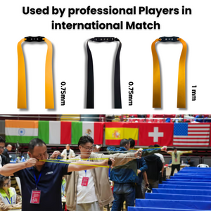 Dark Slate Gray Pack of 3 Slingshot Replacement Flat Bands | 17cm, 20cm & 24cm | 0.75mm & 1mm | Black, Yellow & Gold | Natural Latex Slingshot Catapult Accessories INDIAN SLINGSHOT