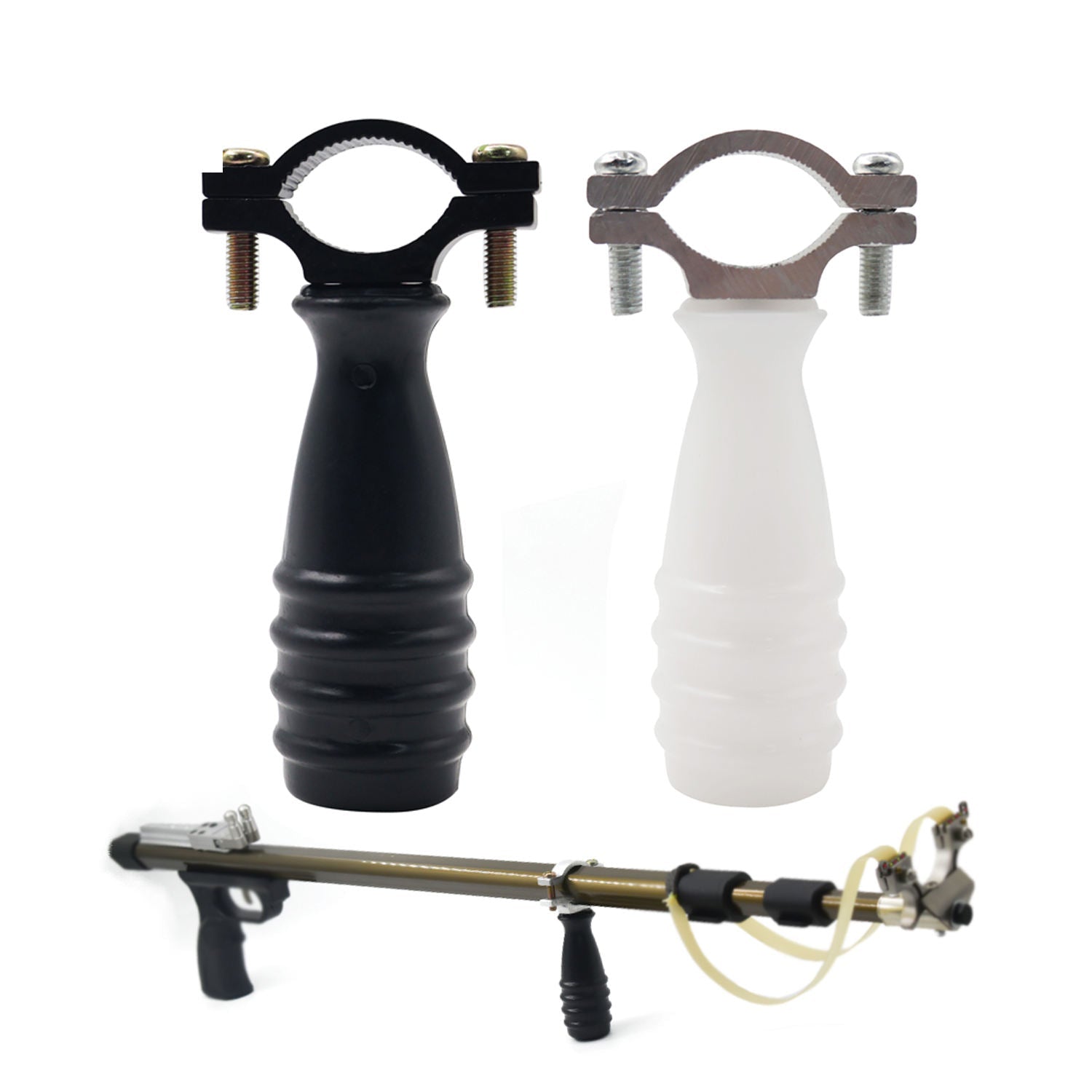 ABS Long Rod Grip Handle with Mounting Clamp for Slingshot Accessories