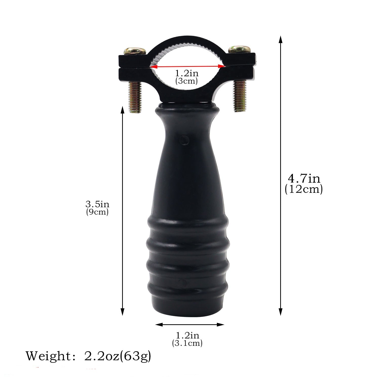 ABS Long Rod Grip Handle with Mounting Clamp for Slingshot Accessories