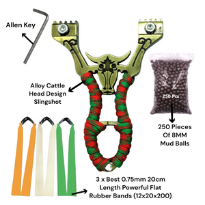 Dark Slate Gray New Alloy Cattle Head Catapult Free Binding And Press Aiming Shooting Outdoor Sports Slingshot INDIAN SLINGSHOT