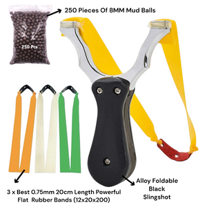 Gray Folding Resin Patch+Alloy Material Detachable Portable Shrink Pocket Slingshot Outdoor Target Shooting Slingshot MARKSMAN