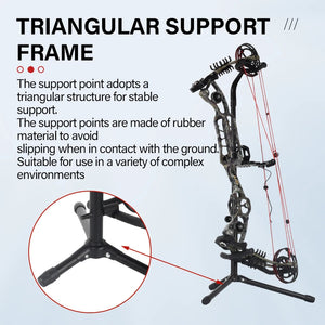 Lavender SPG Adjustable Foldable Bow Stand | Alloy EVA Tripod Holder Black SPG