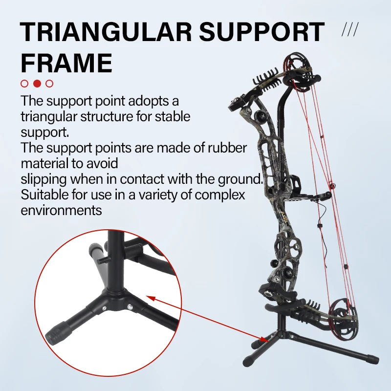 Lavender SPG Adjustable Foldable Bow Stand | Alloy EVA Tripod Holder Black SPG