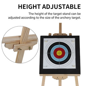Dark Gray SPG Adjustable Wooden Archery Target Stand | Foldable Easel Holder SPG