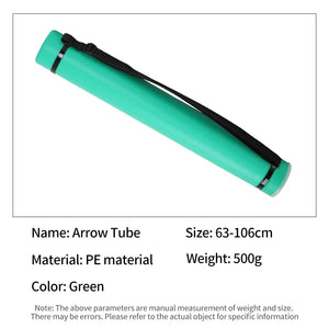 Medium Turquoise SPG Adjustable Arrow Tube Quiver 63–106cm PE Archery Storage Case SPG