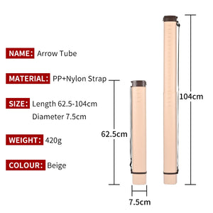 Peach Puff SPG Adjustable Arrow Tube | Portable PP Archery Quiver with Nylon Strap SPG