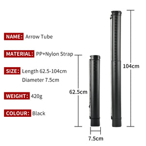 Dark Slate Gray SPG Adjustable Arrow Tube | Portable PP Archery Quiver with Nylon Strap SPG