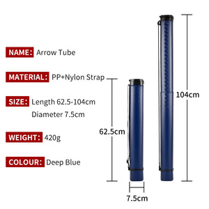 Dark Slate Gray SPG Adjustable Arrow Tube | Portable PP Archery Quiver with Nylon Strap SPG