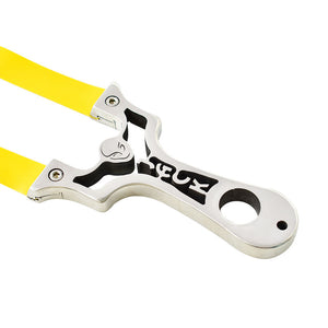Light Gray AlienJack Stainless Steel Slingshot MARKSMAN