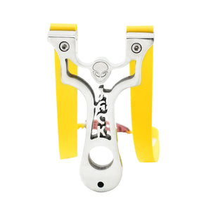 Beige AlienJack Stainless Steel Slingshot MARKSMAN