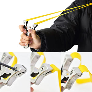 Light Gray AlienJack Stainless Steel Slingshot MARKSMAN