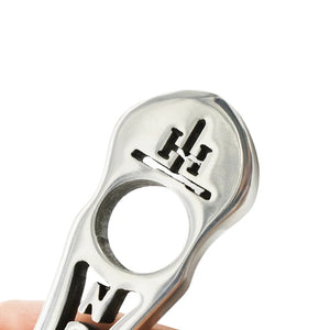 Light Gray AlienRun Stainless Steel Slingshot MARKSMAN