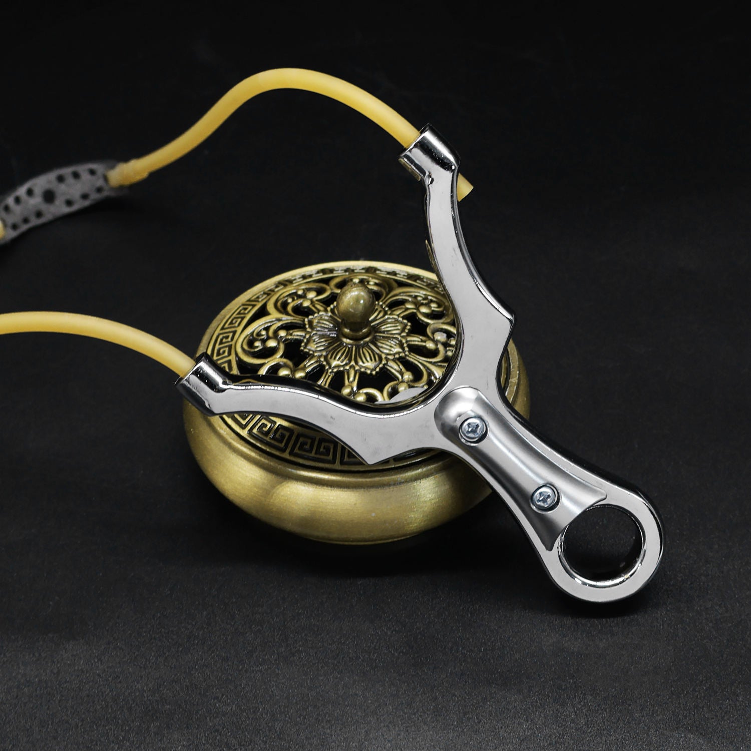 Black Alloy Bolt Slingshot MARKSMAN