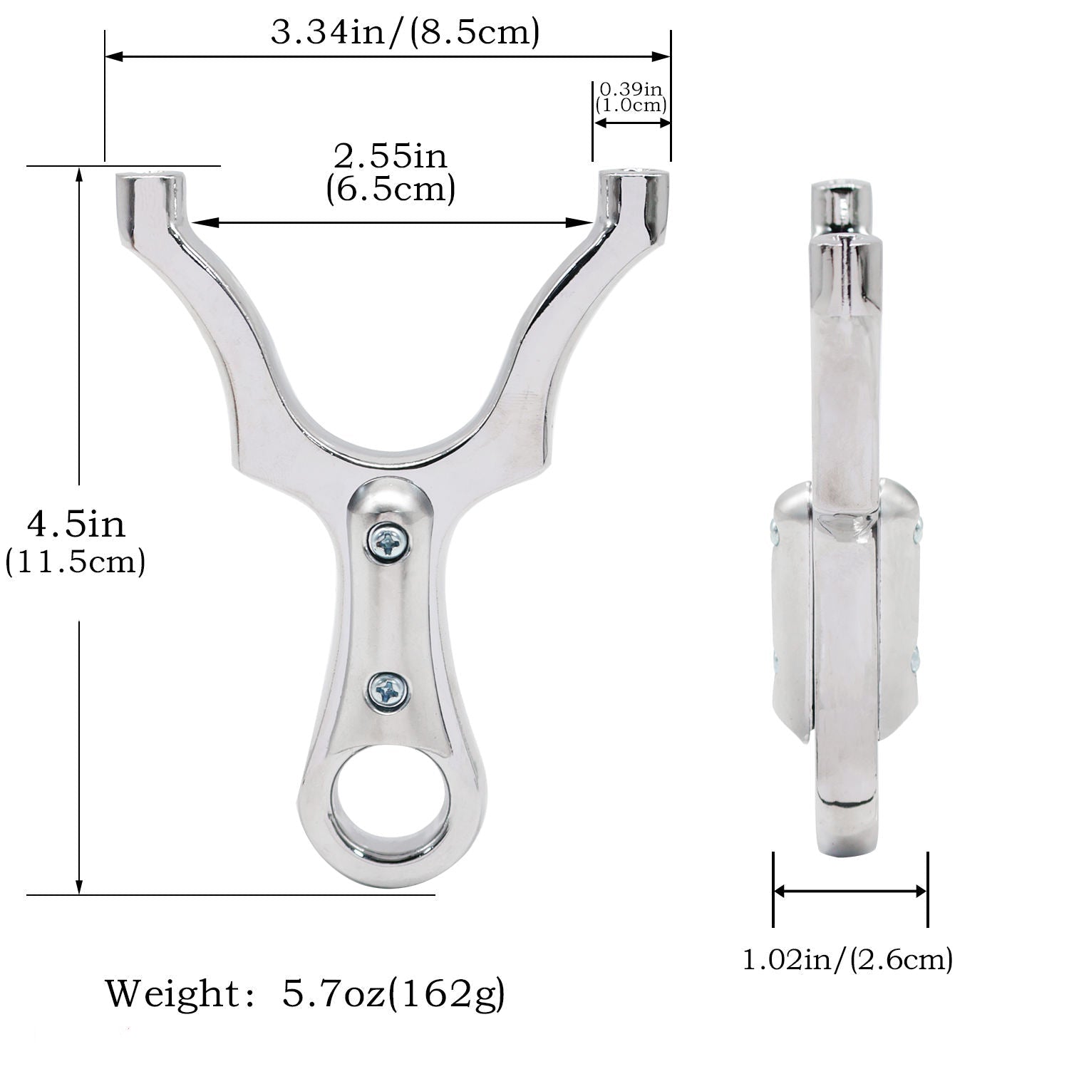 Light Gray Alloy Bolt Slingshot MARKSMAN