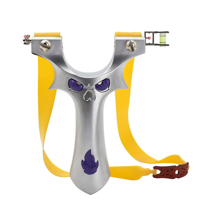 Gray Sleek Blue Fire Demon – High-Quality Alloy Slingshot with Powerful Flat Rubber Band for Outdoor Shooting Slingshot Tool INDIAN SLINGSHOT