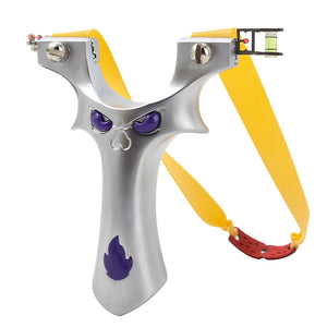 Gray Sleek Blue Fire Demon – High-Quality Alloy Slingshot with Powerful Flat Rubber Band for Outdoor Shooting Slingshot Tool INDIAN SLINGSHOT