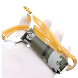 Antique White Powerful Aluminium Alloy Slingshot Camouflage Bow Catapult outdoor gaming Toys SLINGSTER