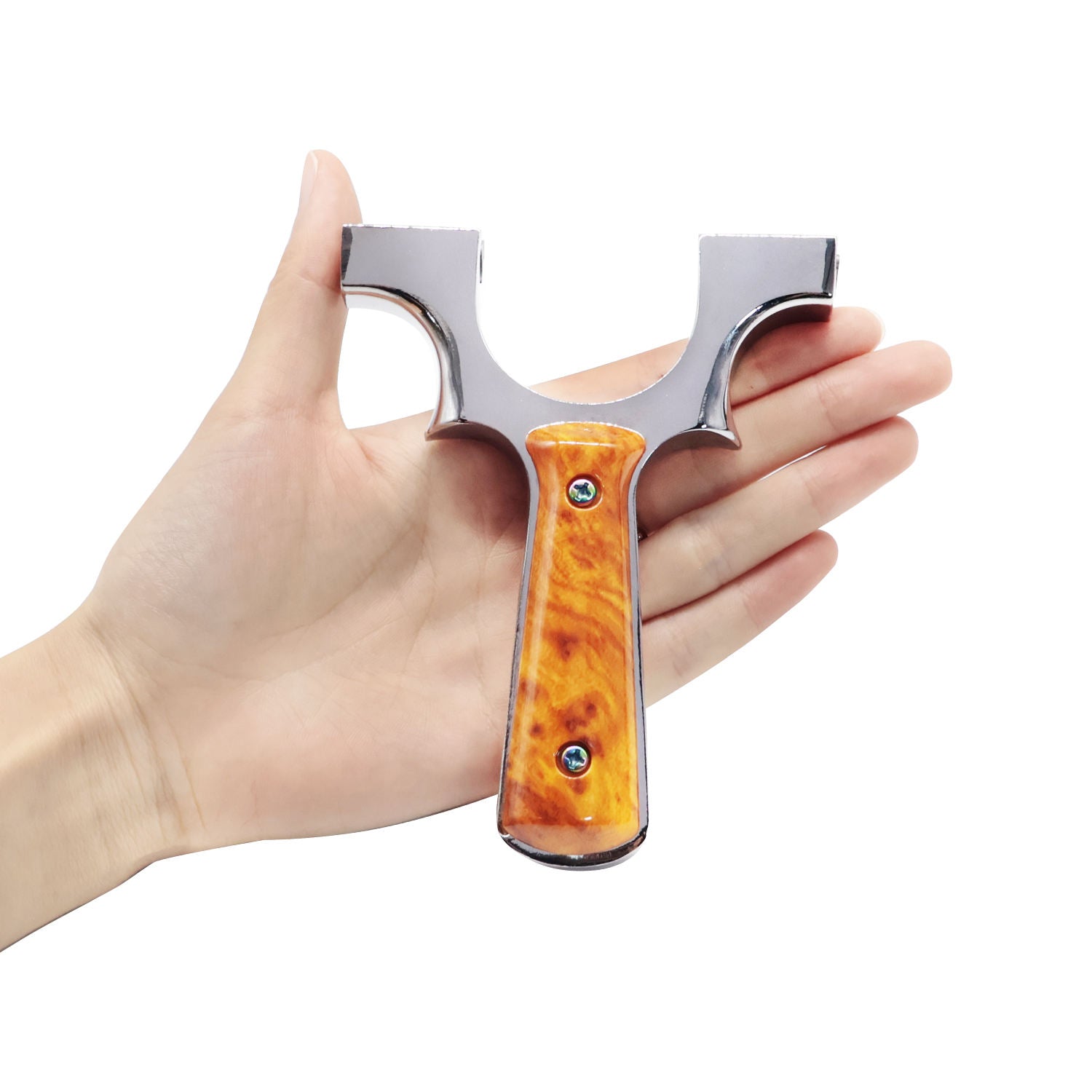 Tan Alloy Timber Dragon Tooth Slingshot MARKSMAN