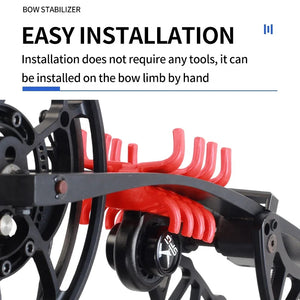 Dark Slate Gray SPG Alloy & Rubber Bow Limb Stabilizer | Compound Bow Vibration Damper SPG