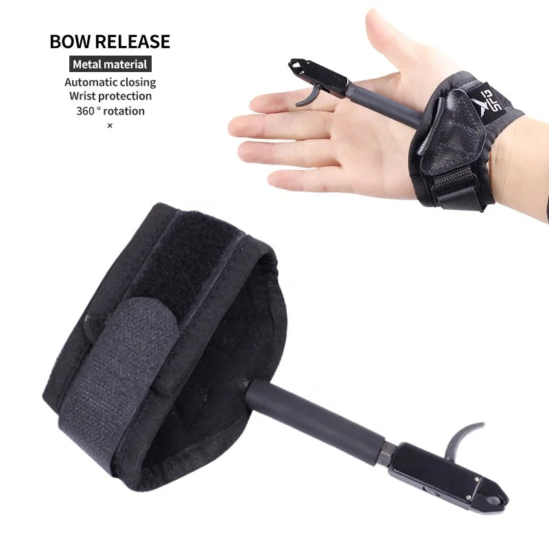 SPG Aluminum Alloy Bow Release – Adjustable 360° Archery Aid