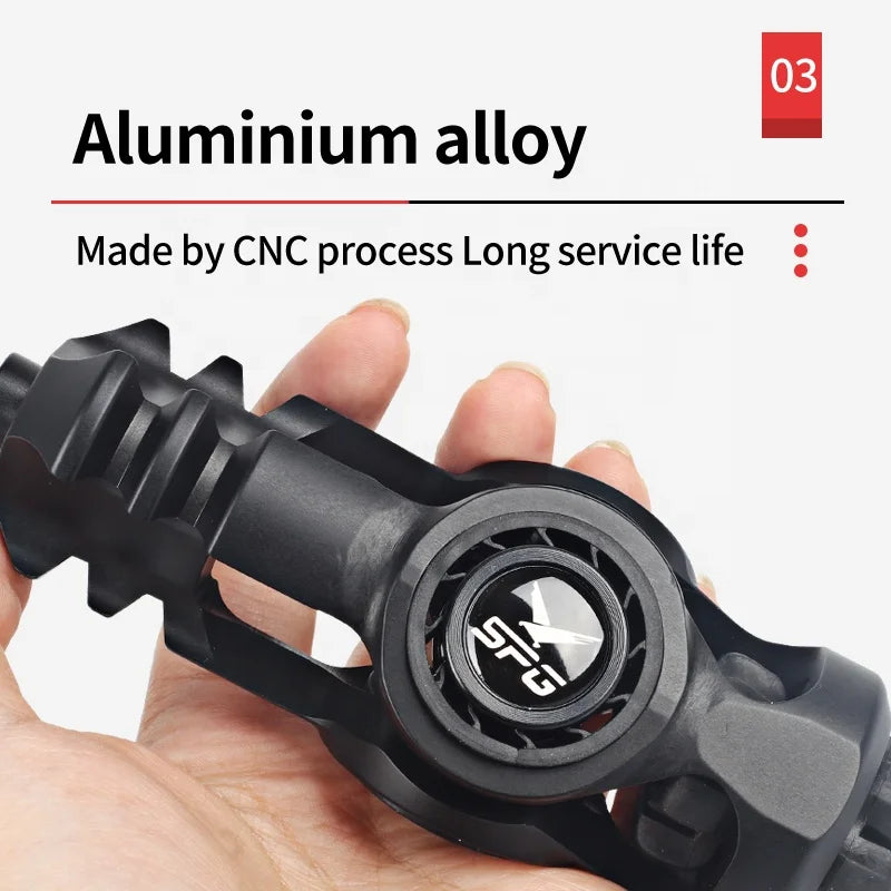 Antique White SPG Aluminum Alloy Bow Stabilizer | Noise Reducer 15cm SPG