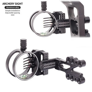 Dark Slate Gray SPG Archery MZ019 Adjustable 5-Pin Aluminum Alloy Compound Bow Sight SPG