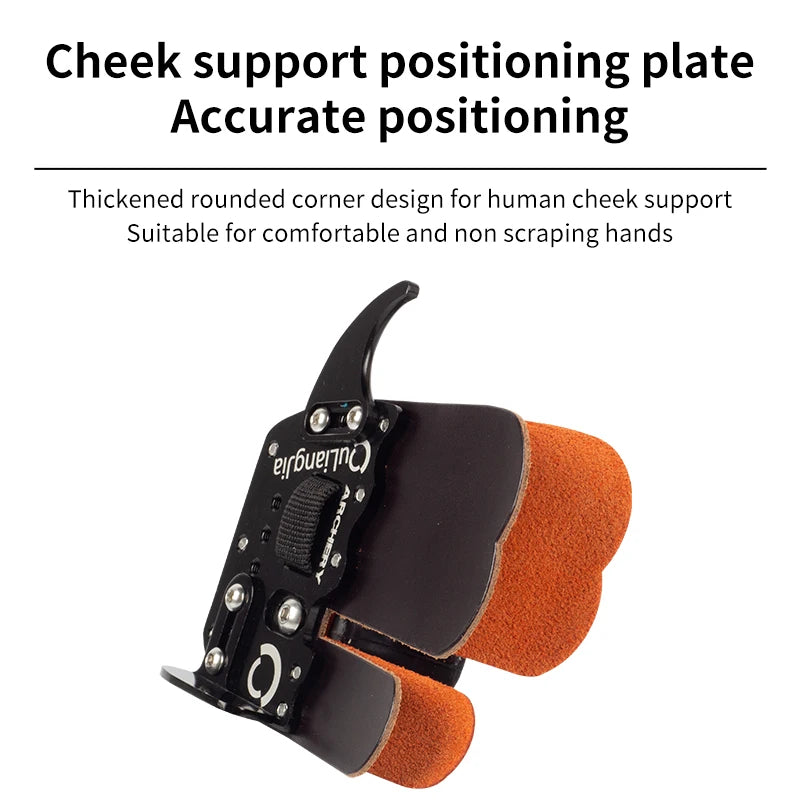 Dark Salmon SPG SL819 Leather & Aluminum Finger Tab – Archery Hand Protector SPG