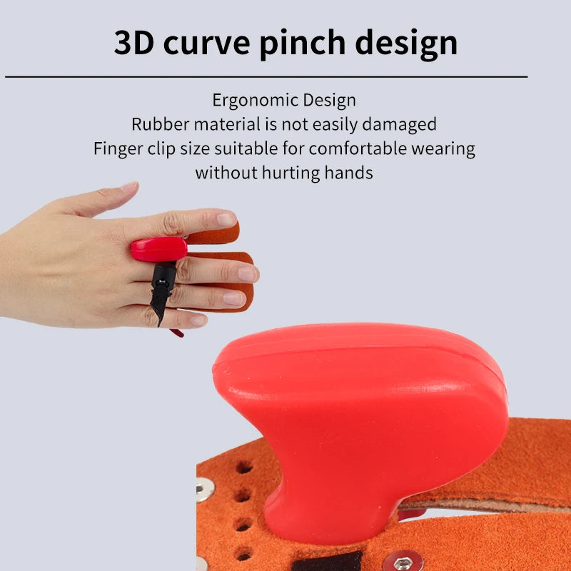 Light Gray SPG SL819 Leather & Aluminum Finger Tab – Archery Hand Protector SPG