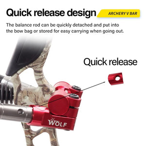 Gray SPG Aluminum Archery V Bar – Adjustable Double-Side Stabilizer Mount SPG