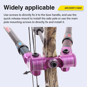 Lavender SPG Aluminum Archery V Bar – Adjustable Double-Side Stabilizer Mount SPG