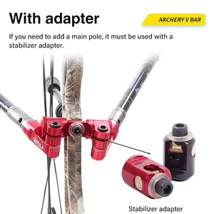 Rosy Brown SPG Aluminum Archery V Bar – Adjustable Double-Side Stabilizer Mount SPG