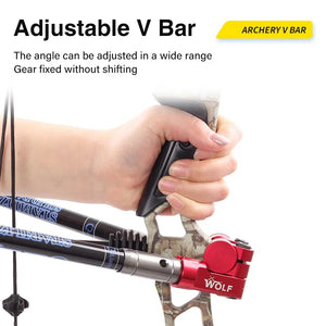 Tan SPG Aluminum Archery V Bar – Adjustable Double-Side Stabilizer Mount SPG